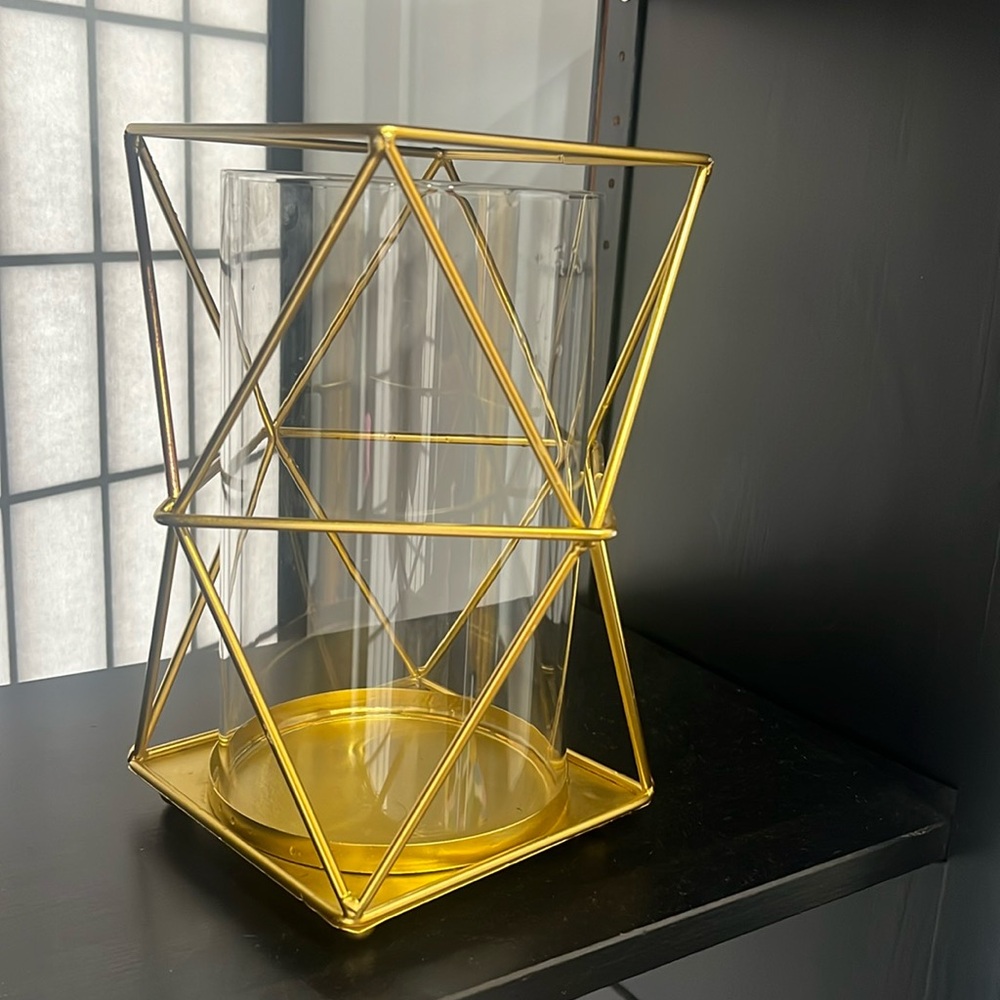Call glass cylinder candleholder